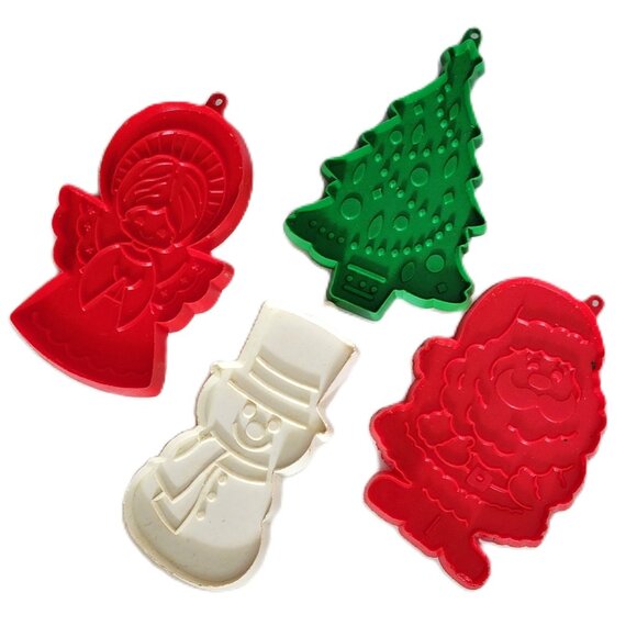 Vintage RARE Hallmark 4 Piece Christmas Cookie Cutter Set - Picture 2 of 7